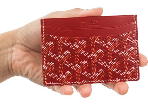 red goyard card holder